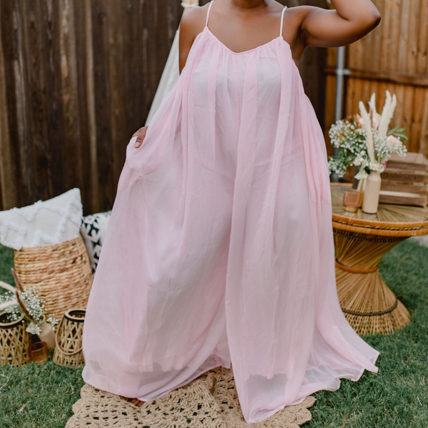 Perfectly Pink Wide Leg Jumpsuit