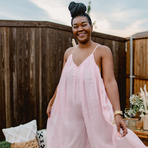 Perfectly Pink Wide Leg Jumpsuit